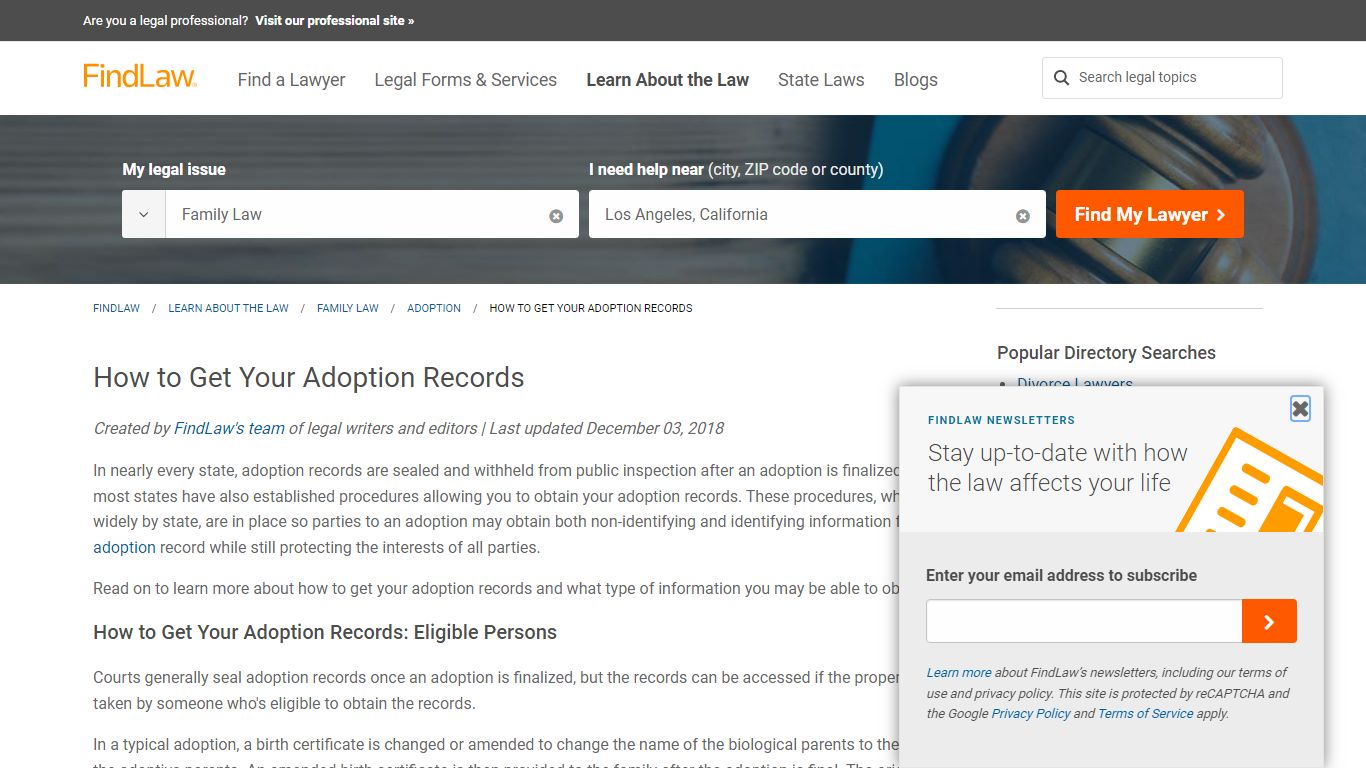 How to Get Your Adoption Records - FindLaw